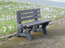 Irwell 2 seater recycled plastic garden bench